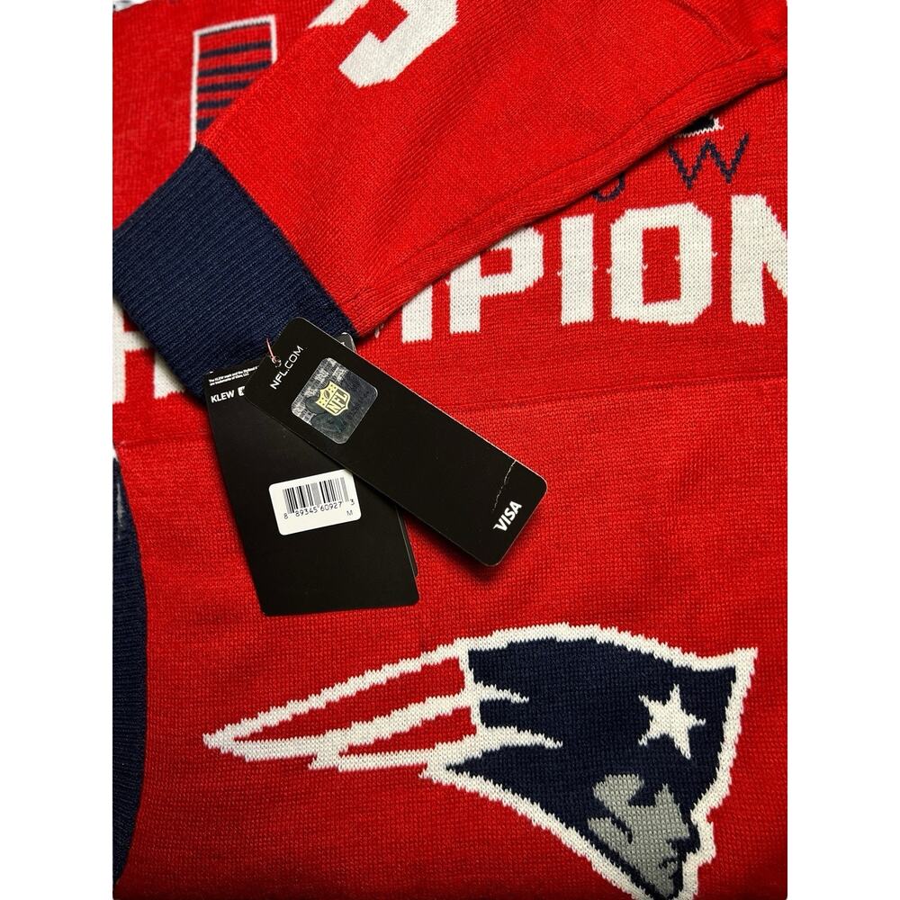 NFL New England Patriots 4x Champions M Commemorative Hoodie Sweater NEW - Picture 8 of 13